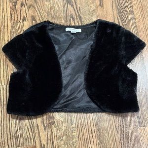 Speechless Kids Little Girls Black Fur Dress Cover